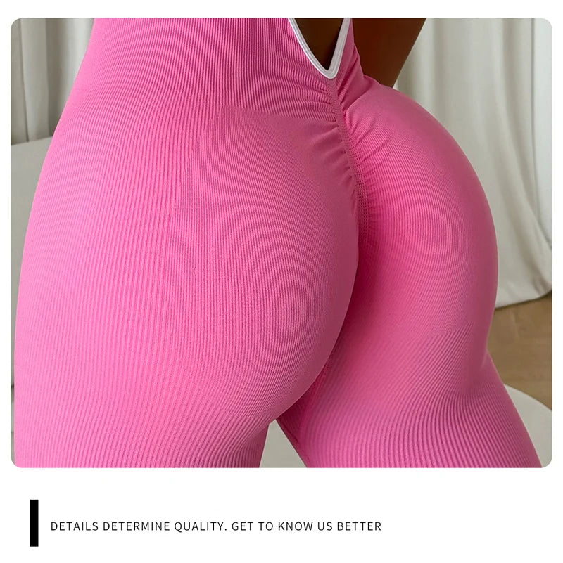 Combinaison Dos Nu Femme Yoga Nylon Spandex Séchage Rapide