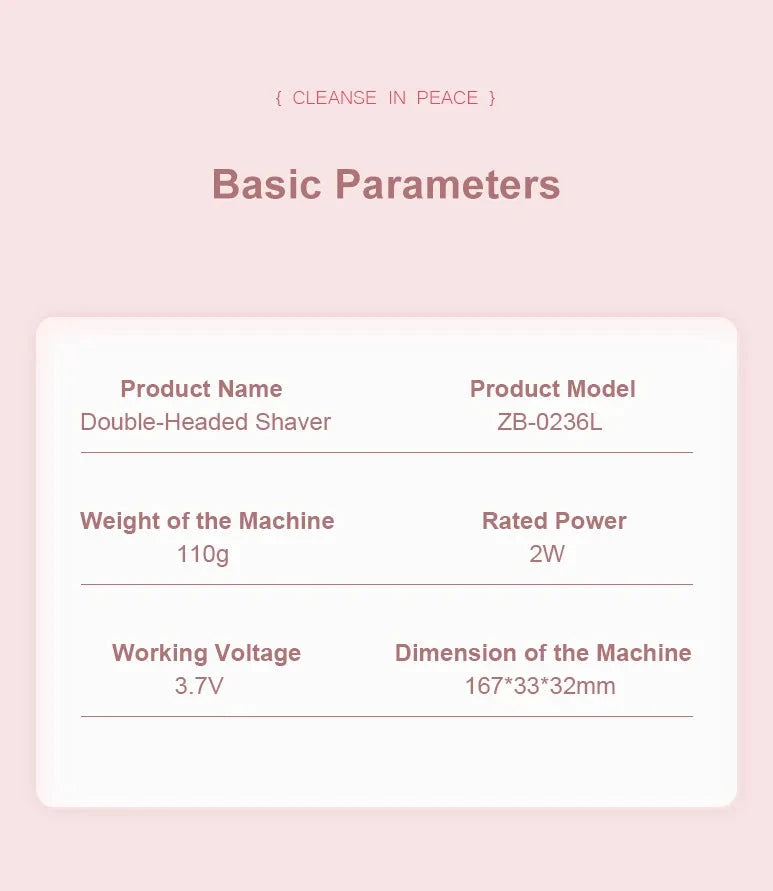 Futron Mini Wasserdichter elektrischer Epilierer für die Bikinizone, Pink