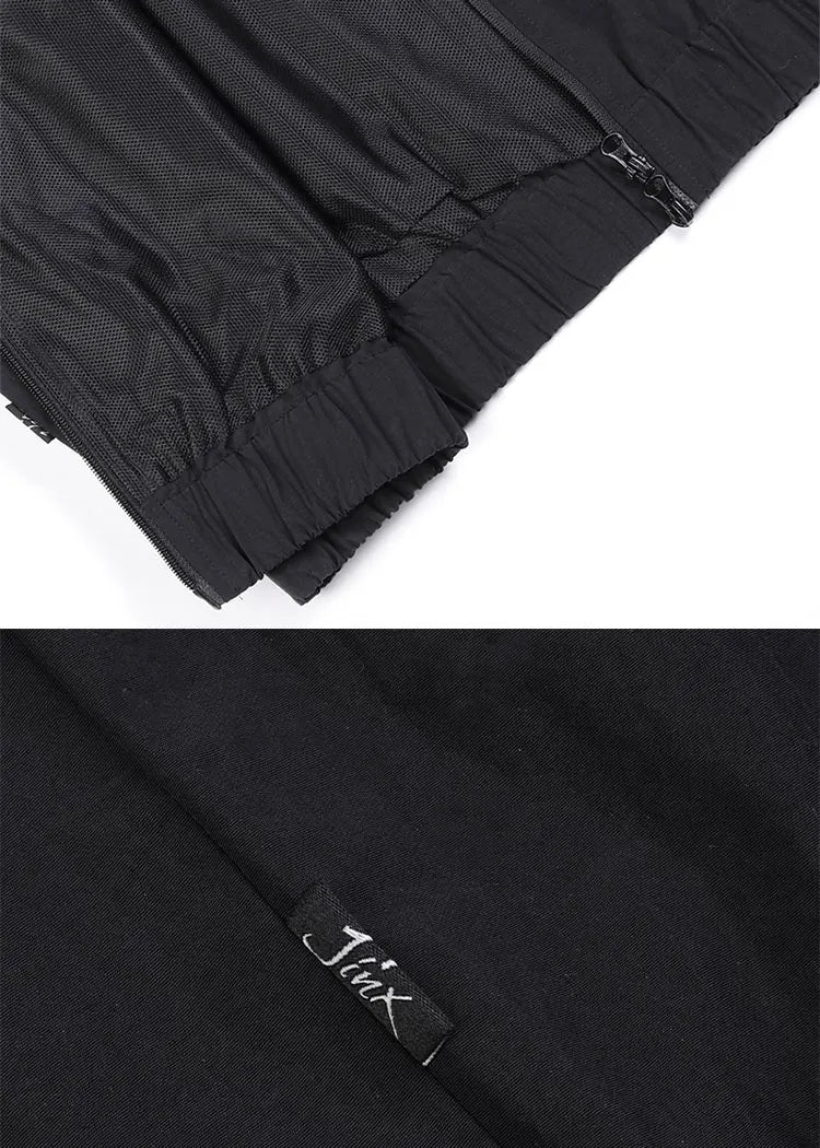 Veste Coupe-Vent Unisexe Zippée Sport Style Loose En Tissu Tatting Avec Col Montant by LSDLBoutique