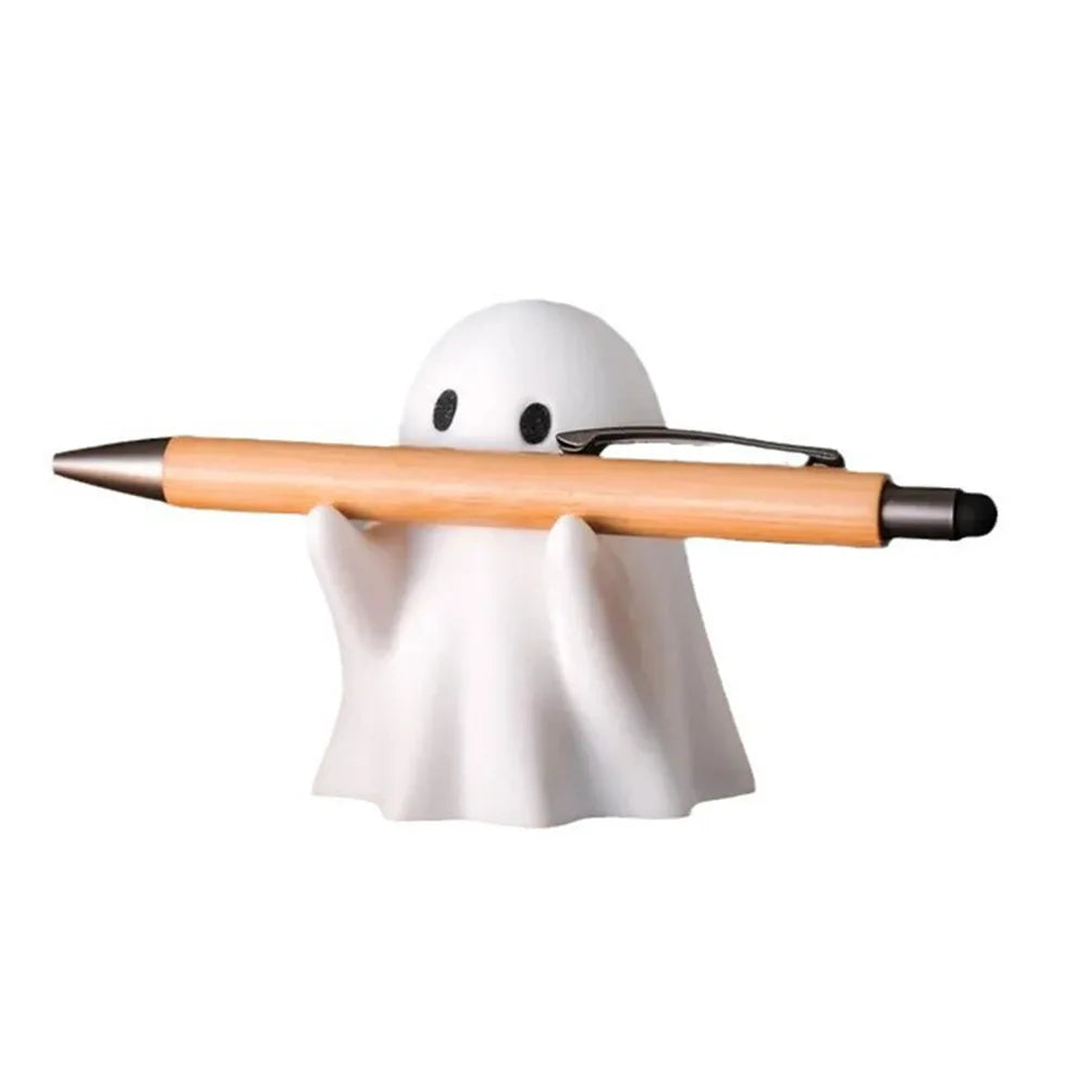 Ghost Pencil Holder – Decorative White Desk Organizer