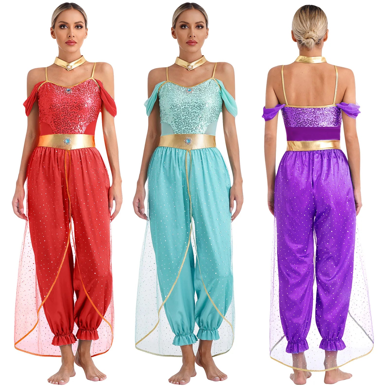 Orientalisches Prinzessinnenkostüm — Besticktes Outfit für Festival und Mottoparty