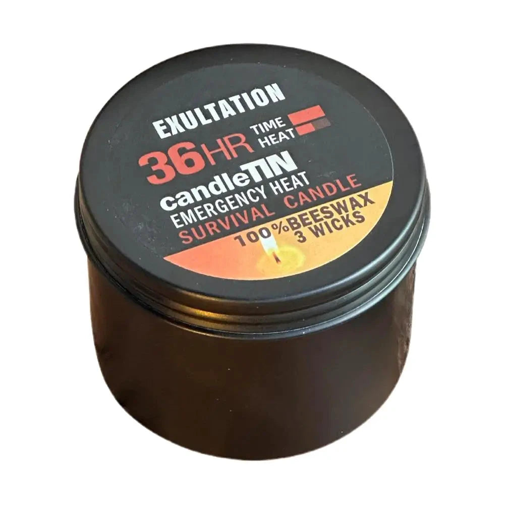 Notfall-Bienenwachskerze, drei Dochte, Pfirsichduft, 36 Stunden Brenndauer