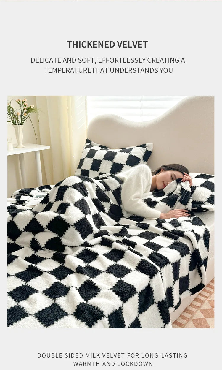 Couverture Polaire Panda Rose et Blanc Polyester Douce