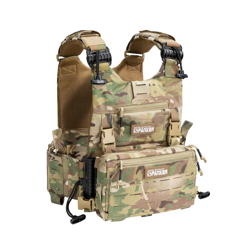 Spanker Taktische Brusttasche, Tarnmuster, Nylon Cordura, MOLLE