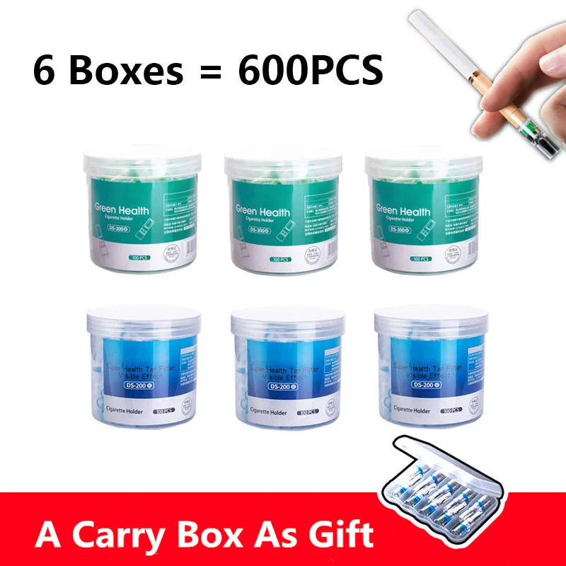 Adous Einweg-Zigarettenfilter, 600 Stück in 6 Schachteln