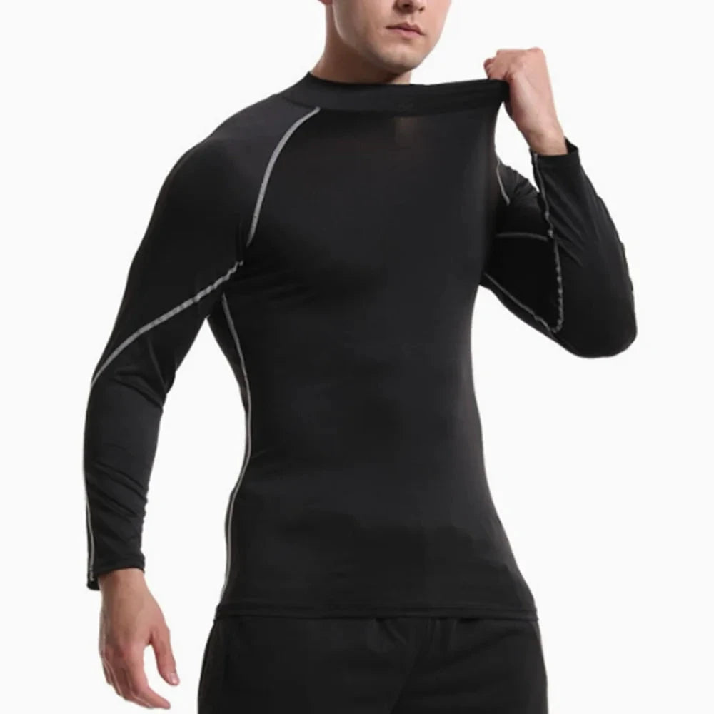 Red Bull Langarm-Kompressionsshirt Weiß Schnelltrocknend