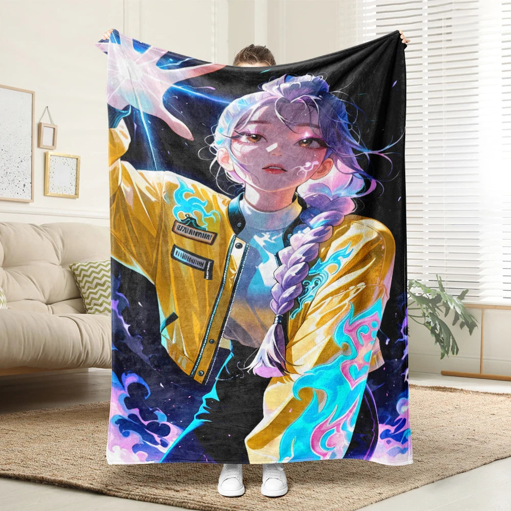 SAJABOYS Couverture Polaire Demon Hunters Motifs Anime Colorés