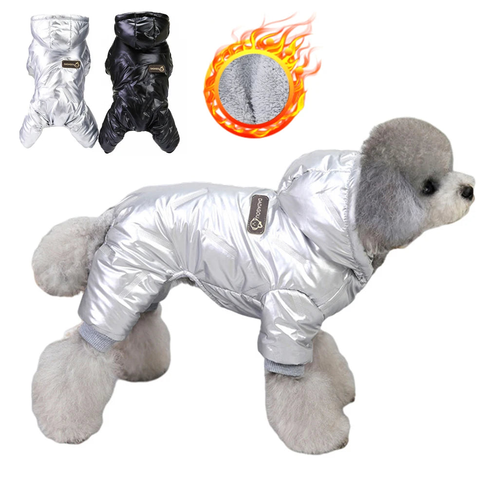 Combinaison Hivernale Imperméable Pour Petits Chiens Gris