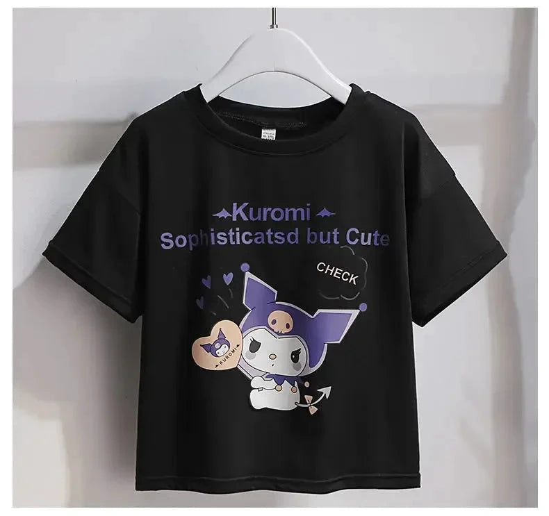 Sanrio Kuromi Kostüm Lila Faltenrock Metallkette