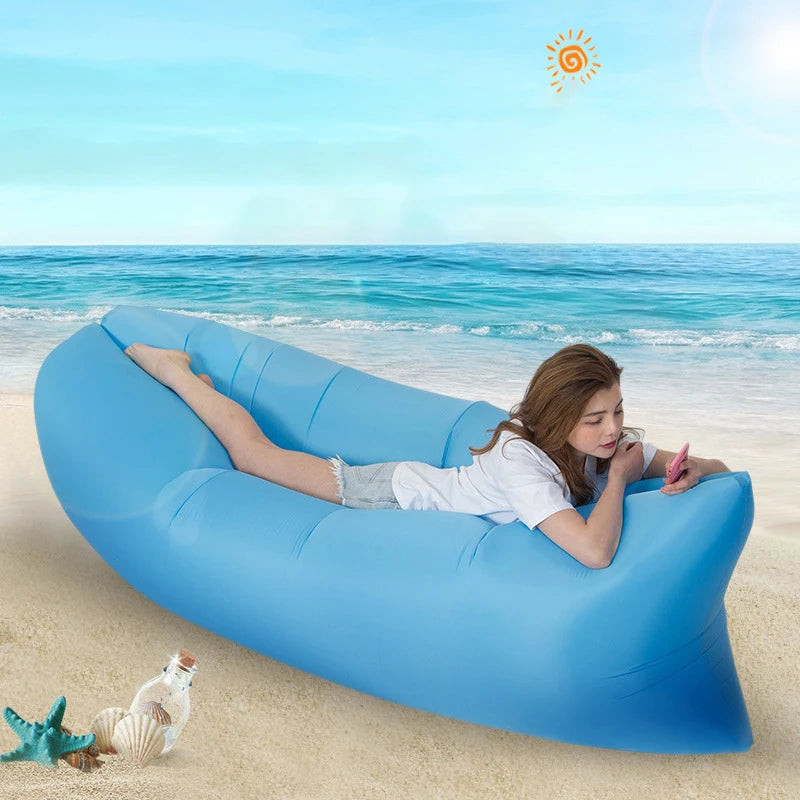 Aufblasbares Sofa – Luftsofa für Strand und Camping – mit Tasche