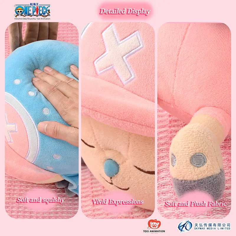 Peluche One Piece couchée en polyester – Chopper, Bepo ou Laboon