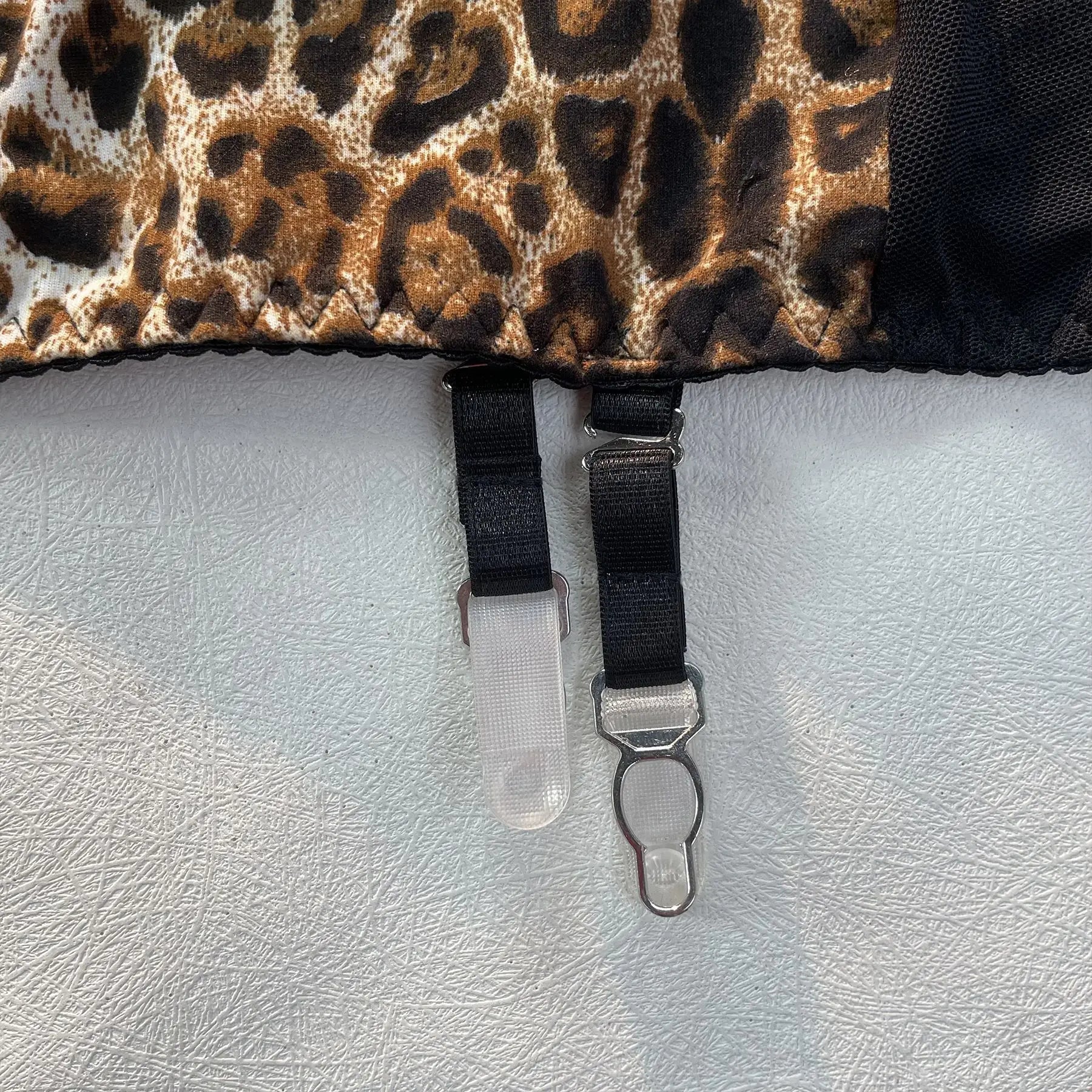 Ellolace Dessous-Set, feiner Satin und Spitze, Rot, 5-teilig