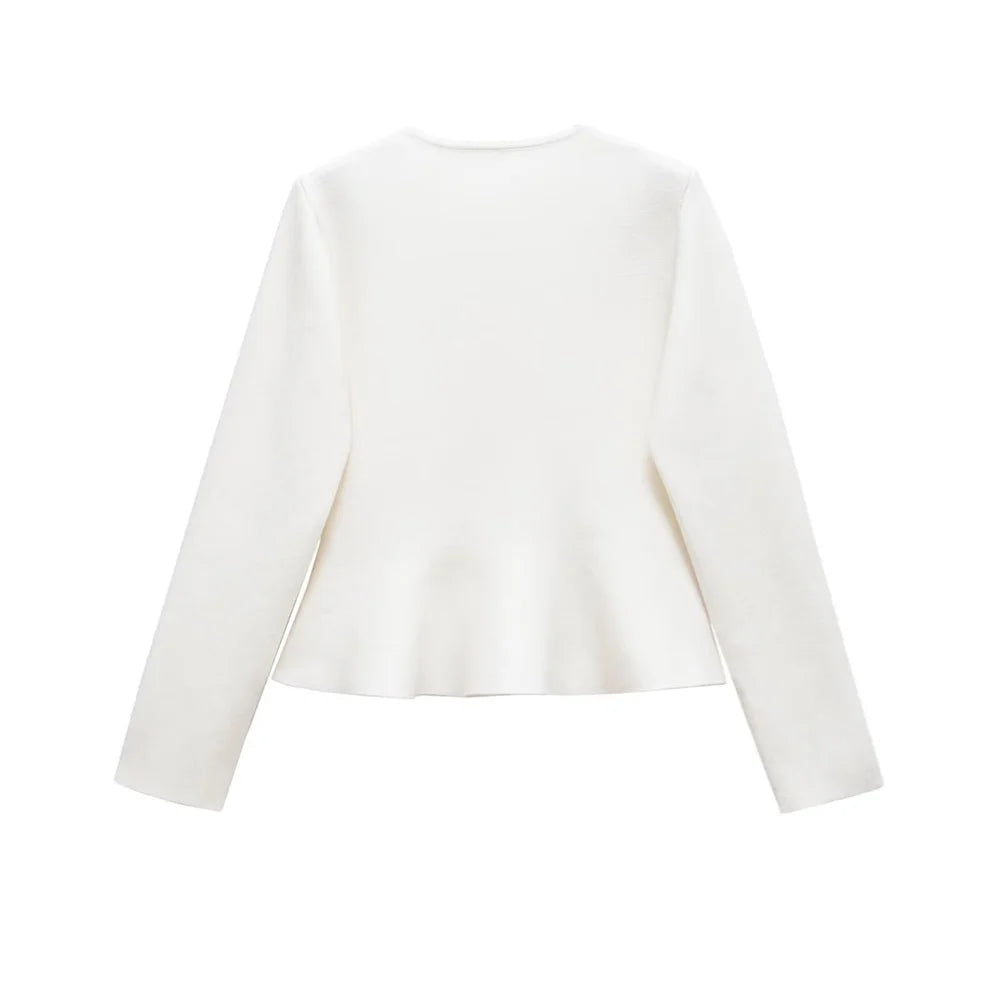 Veste Courte Boutonnée pour Femme Polyester Léger Style Épuré Printemps Été Élégante et Minimaliste by LSDLBoutique