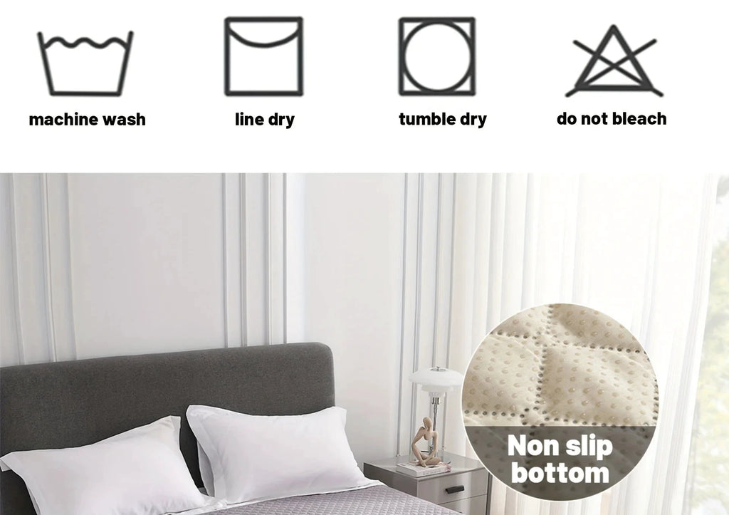 Auslaufsicherer, rutschfester und wasserdichter Hundebettbezug, grau