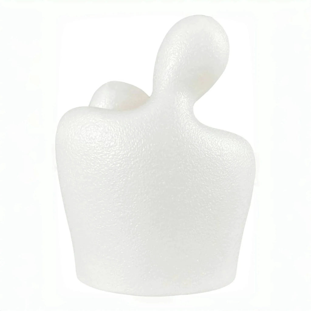 Vergoldete Herzfigur aus schwarz-weißer Keramik