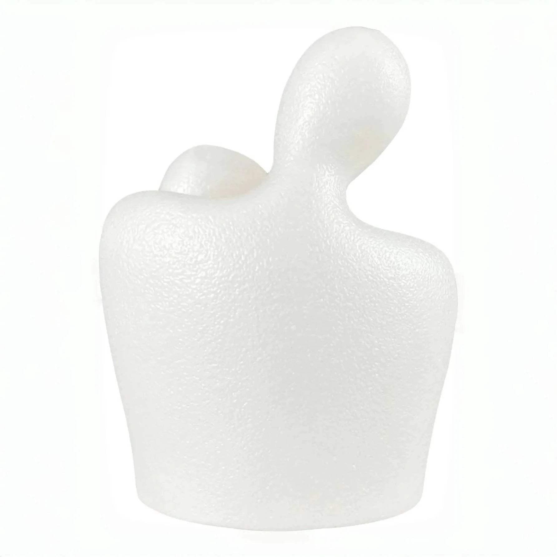 Vergoldete Herzfigur aus schwarz-weißer Keramik