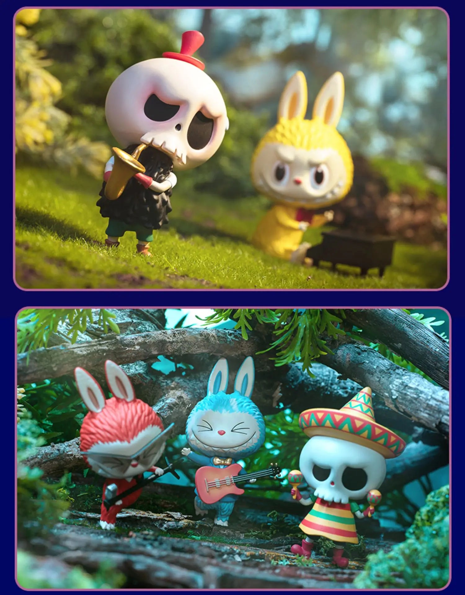 Pop Mart Labubu Forest Konzert PVC-Figurenkollektion