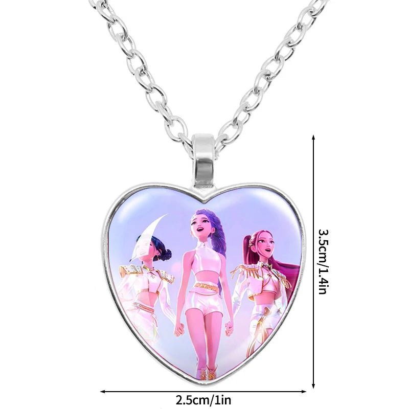 K-Pop-Schlüsselanhänger mit bunten Perlen und runder Bildplatte