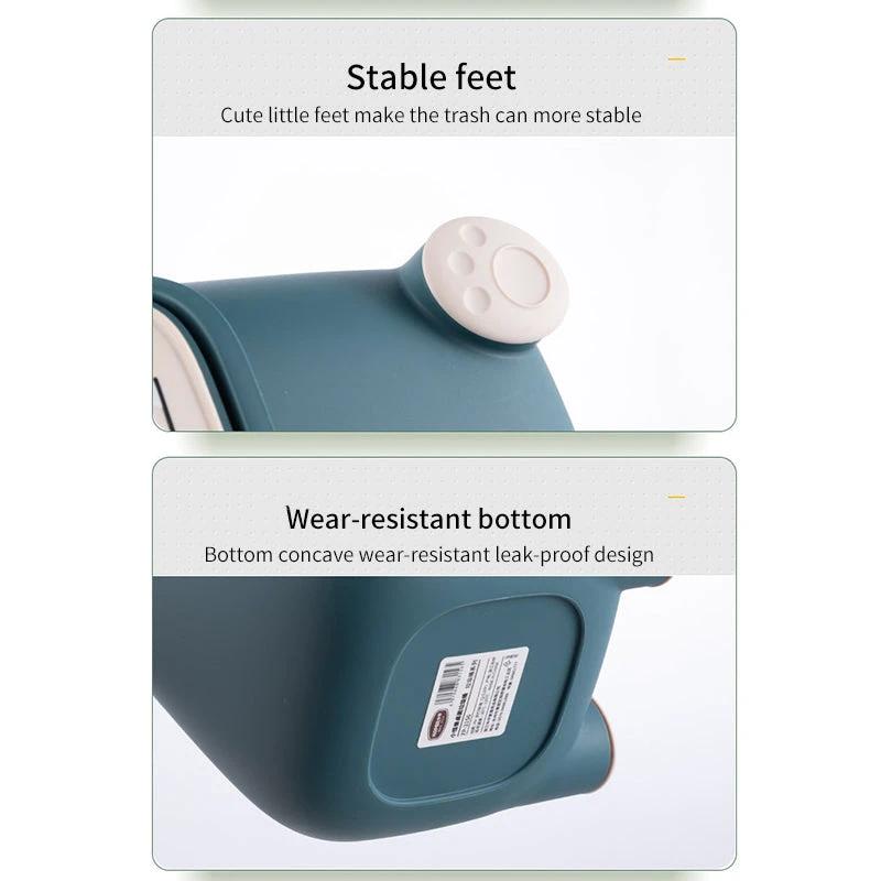 Mini-Mülleimer in pinkfarbenem Kawaii-Cartoon-Design für den Schreibtisch im Kinderzimmer