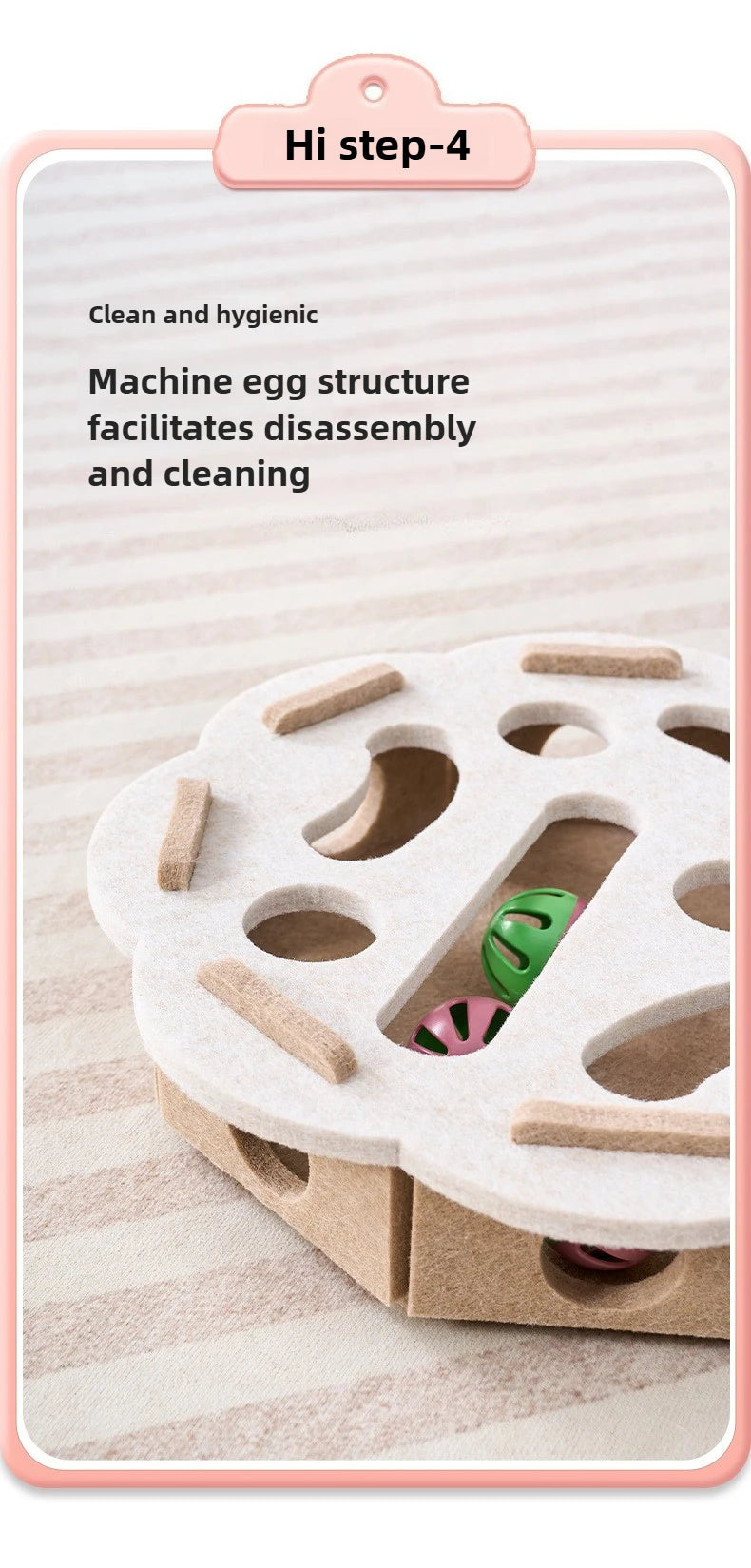 PetLai Jouet Labyrinthe En Feutre Boules Cloche Coloré