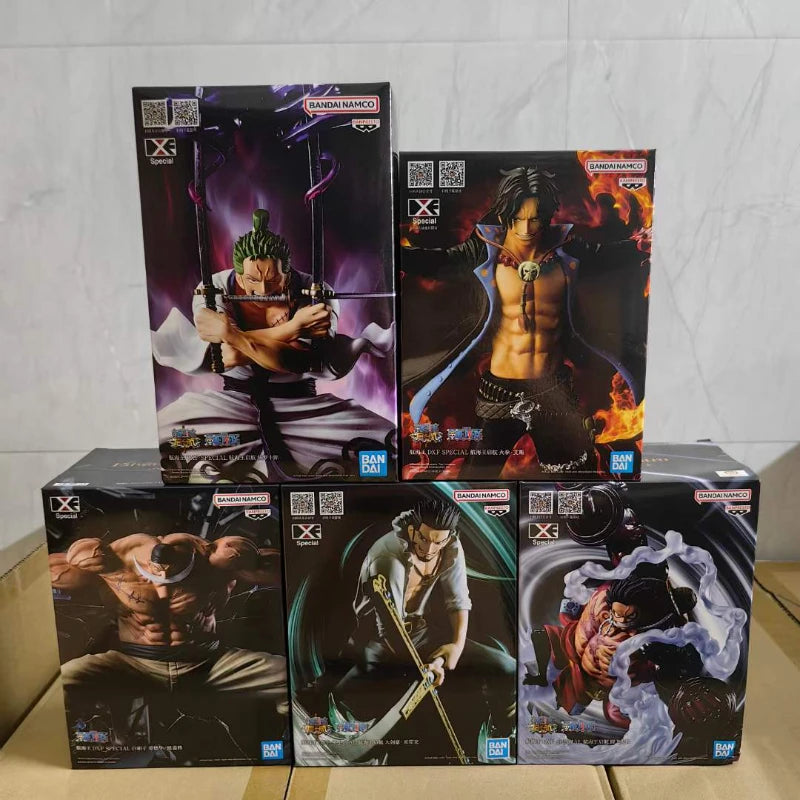 Bandai Original Banpresto Anime One Piece DXF Special Luffy Zoro Ace Edward Newgate Dracule Mihawk Figuren Modellspielzeug