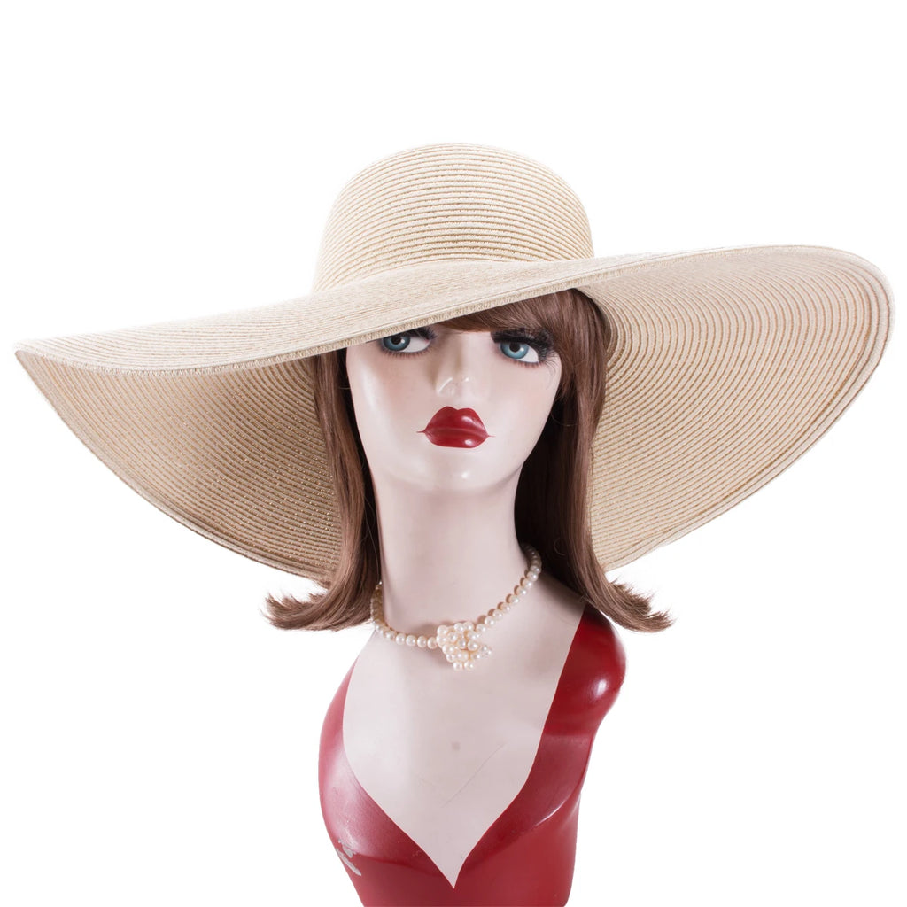 Chapeau de paille pliable à large bord – Lawliet A330