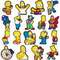 Breloques de chaussures de dessin animé The Simpsons, 18 pièces/ensemble, croco, décoration d'animaux mignons, Badges à boucle, accessoires de chaussures, décorations de pantoufles en point by LSDLBoutique.ch