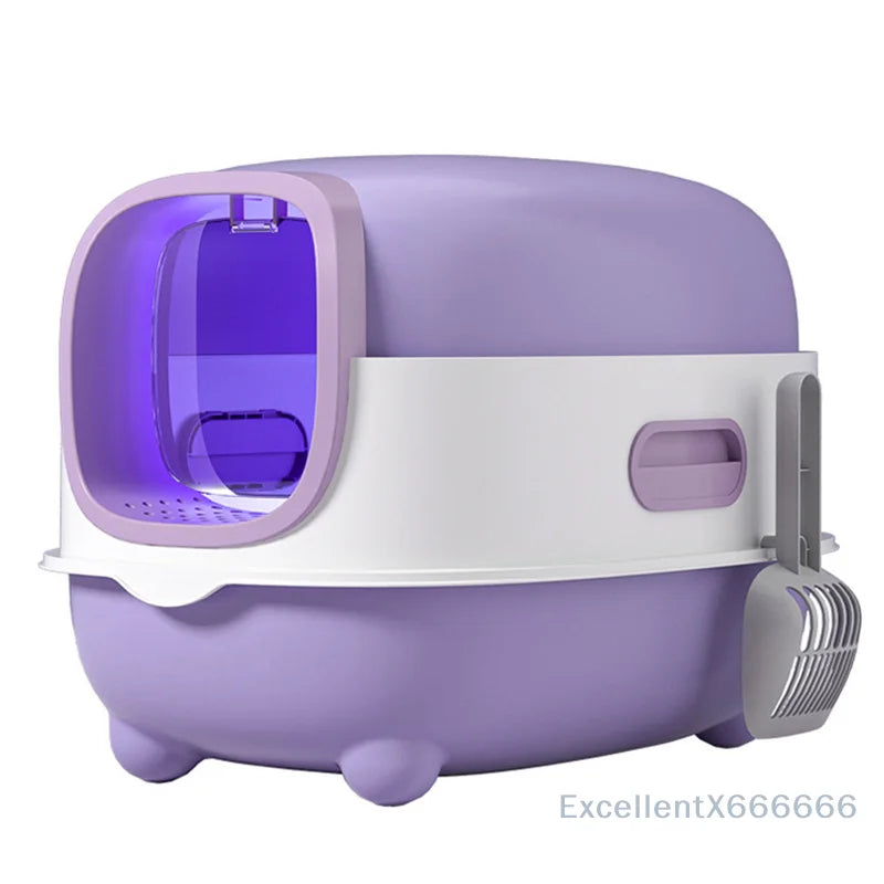 Bac À Litière Pliable Pour Chat Fermé Anti Odeurs Design Double Porte Hygiène Confort Jusqu À 7 Kg by LSDLBoutique