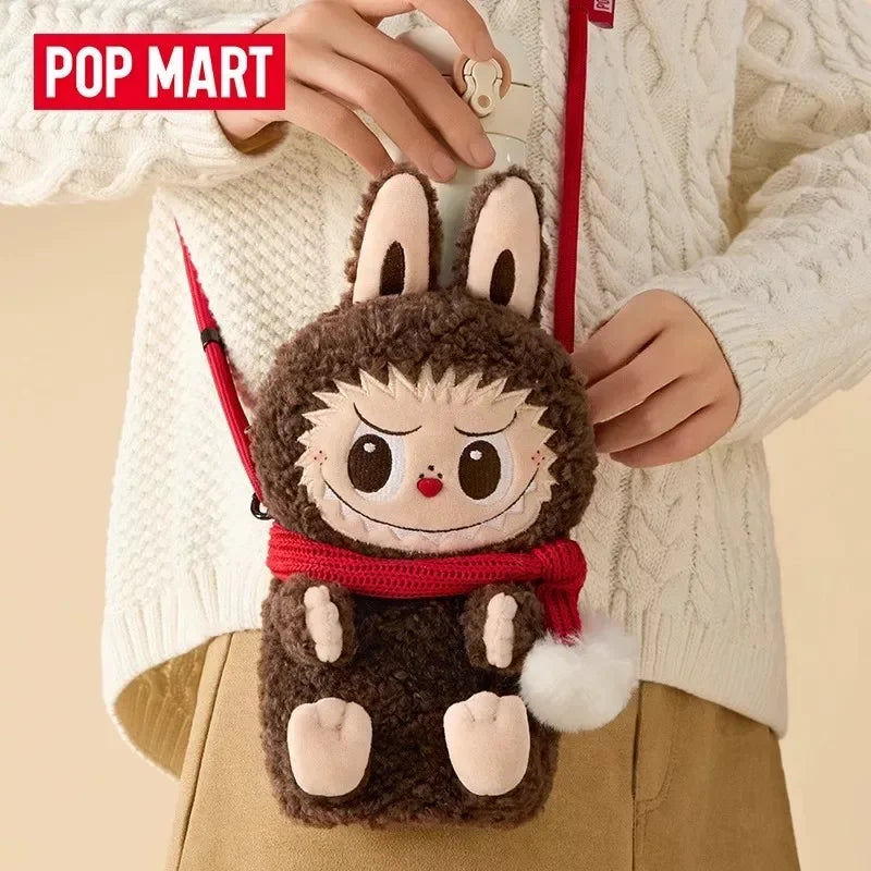 Pop Mart Labubu Die Monster Plüsch-Schultertasche, braun