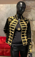 Cosplaydream Manteau Steampunk Gothique Noir Ornements Dorés