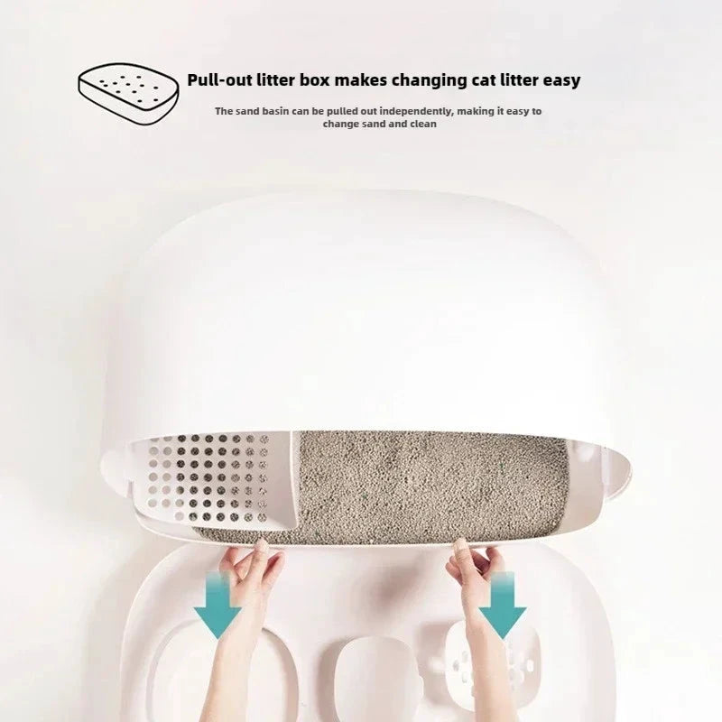 Bac À Litière Pour Chat Makesure Design Fermé Moderne Et Anti Odeurs Pour Hygiène Totale by LSDLBoutique