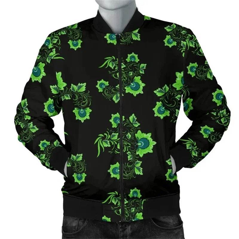 Blouson Aviateur Graphique 3D Imprimé Nigeria Afrique Ouest