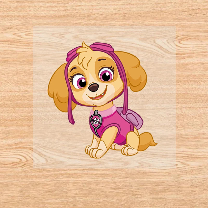 PAW Patrol-Autocollants de vêtements de dessin animé mignons, fer sur des patchs, autocollants de transfert de chaleur Anime Kawaii, cadeau de bricolage cool, fête de vacances by LSDLBoutique.ch
