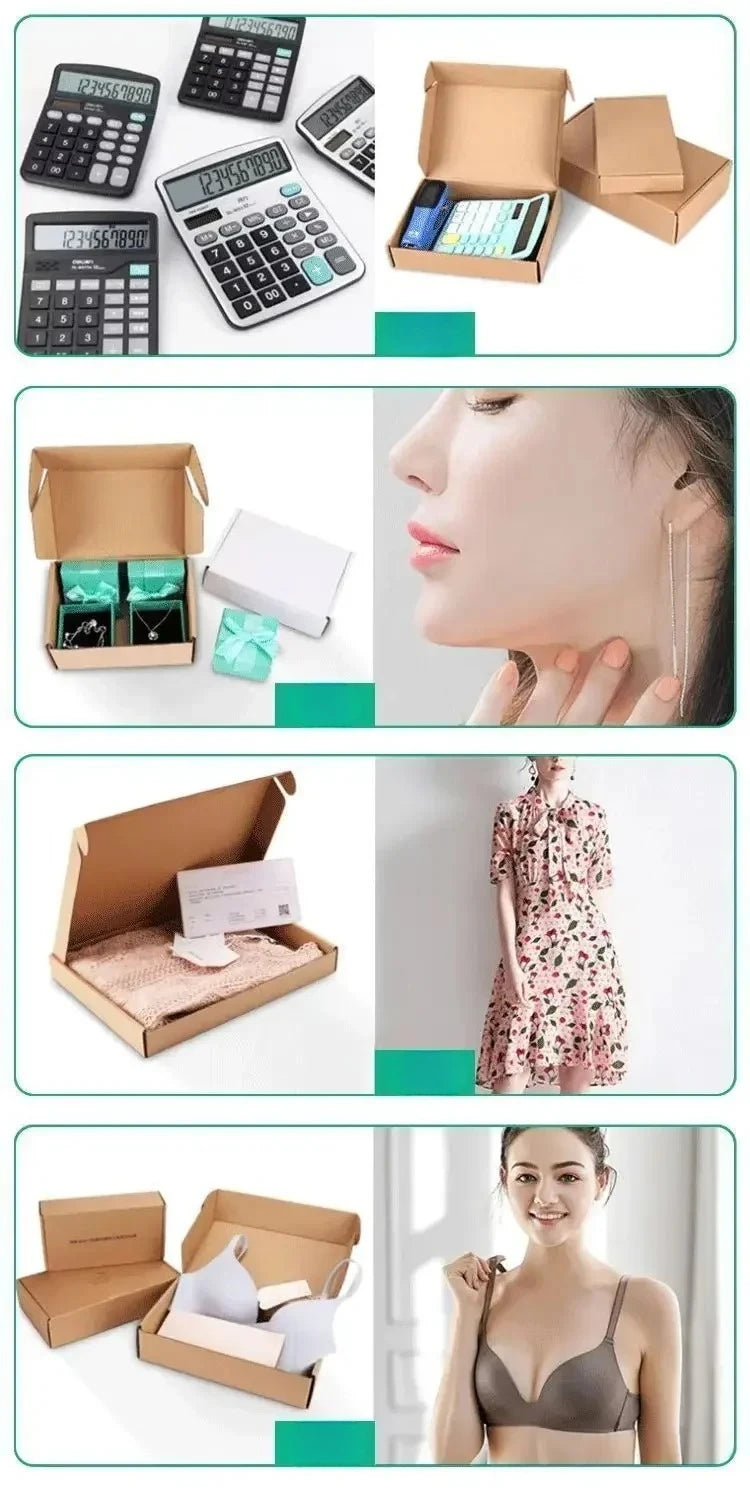 Versandkartons aus brauner Wellpappe, Packungen 5, 10 oder 20