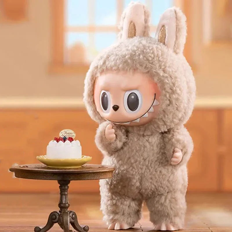 POP MART Die Monster Labubu Macaron Braune Vinylfigur