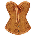 Victorian Floral Jacquard Corset – Front Busk Closure