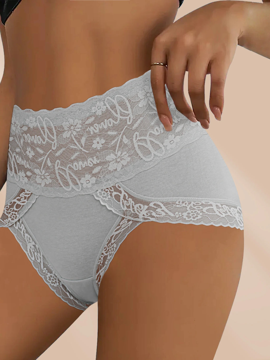 Culottes Mi-Hauteur Blanc Dentelle Florale Patchwork Coton