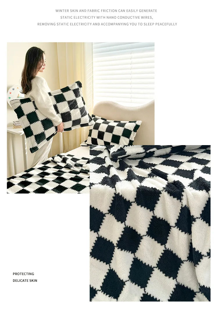 Couverture Polaire Panda Rose et Blanc Polyester Douce