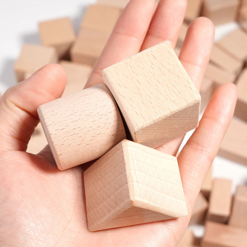 Blocs De Construction En Bois Montessori Avec Seau Et Tri De Formes 100 Pièces Pour Développement Éducatif by LSDLBoutique.ch