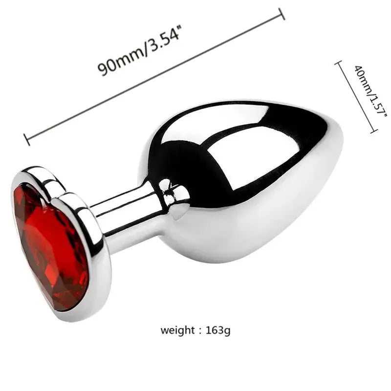 Plug anal en métal avec cristal – Set de 3 tailles