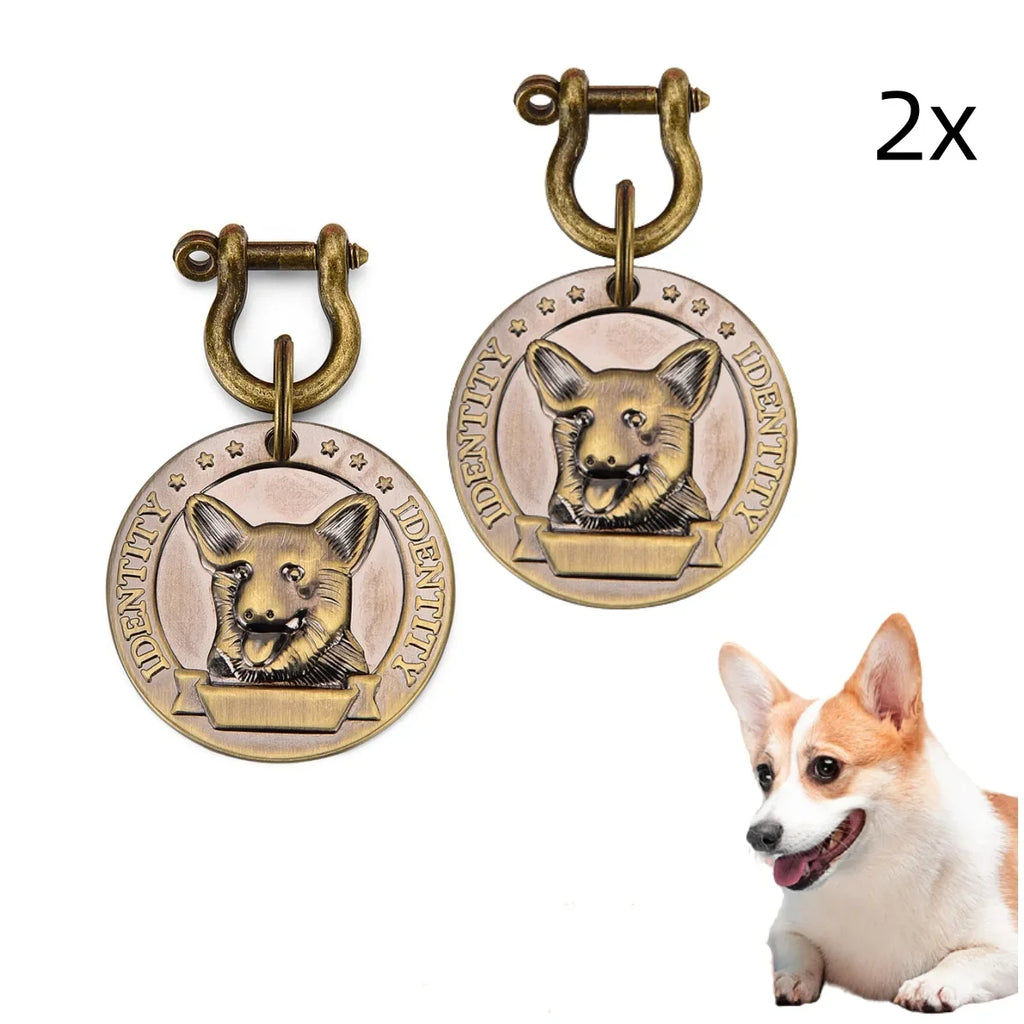 Médaille Gravée Personnalisée Pour Chien Et Chat Plaque Identité Bronze En Acier Inoxydable VIP Élégante Et Durable by LSDLBoutique