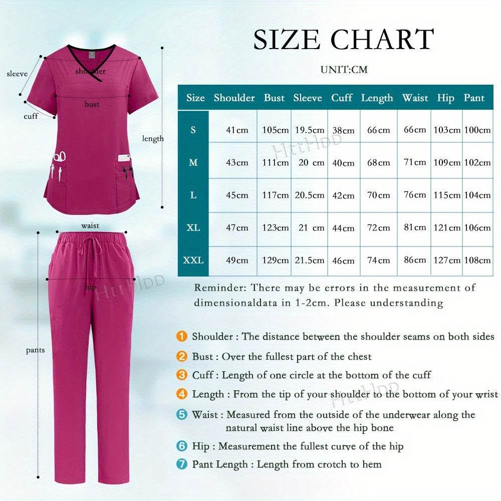 CareFit – Tunique Médicale Femme Col V & Pantalon, Séchage Rapide by LSDLBoutique.ch