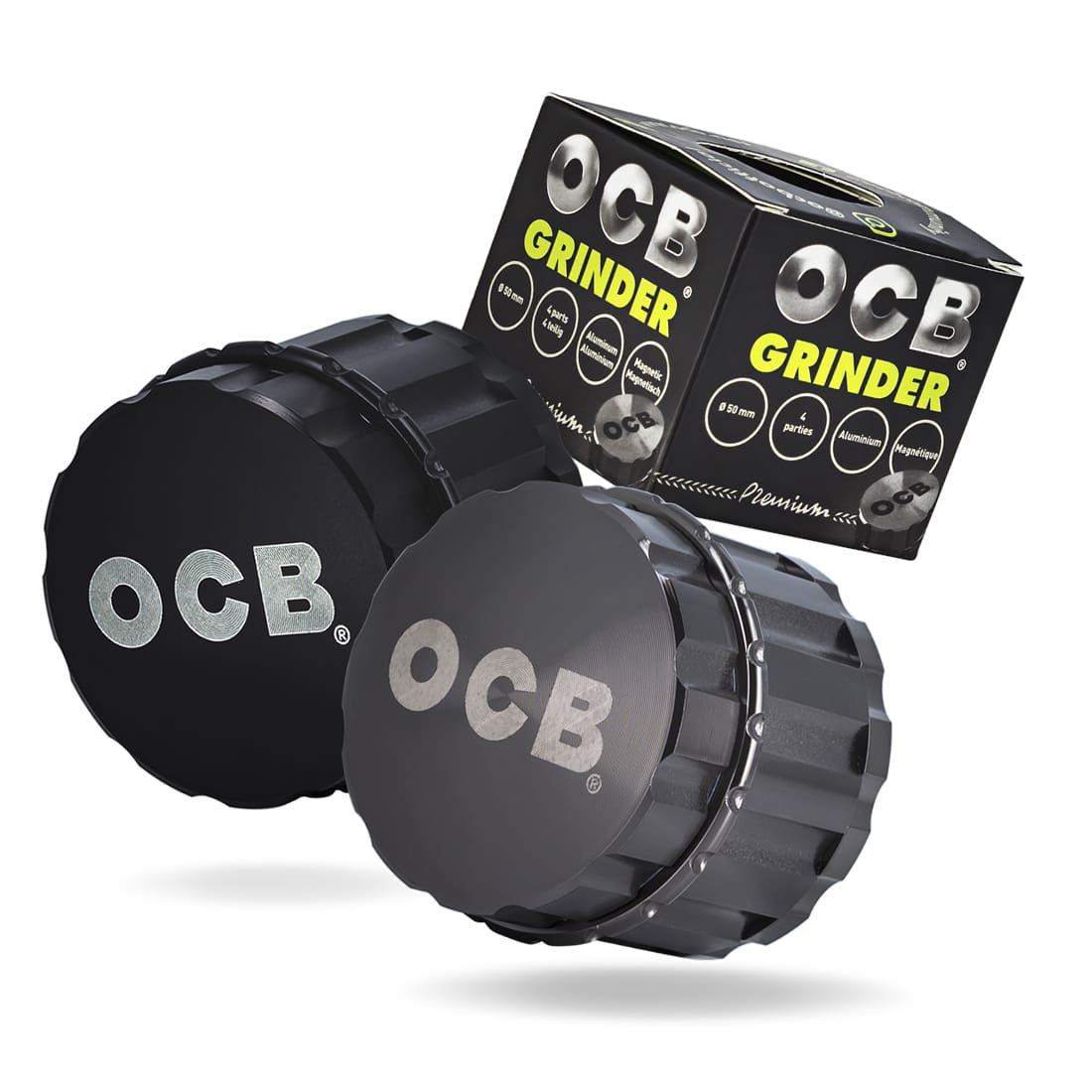 OCB – Grinder aluminium 4 parties – Revolver 50 mm - LSDLBoutique