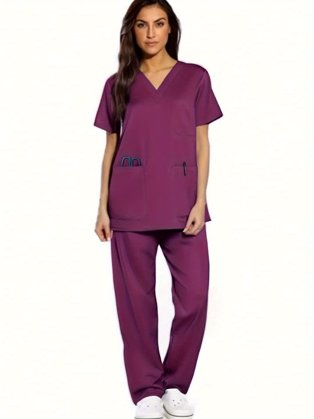 MedStyle – Ensemble Uniforme Col V Femme, Chemise et Pantalon by LSDLBoutique.ch