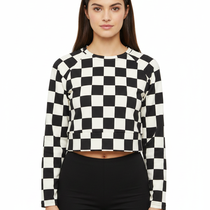 Léa's Secrets – Recycled Long-Sleeve Crop Top – Ondine