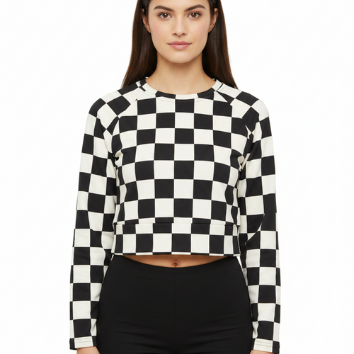 Les Secrets de Léa – Langärmliges Crop Top aus Recyclingmaterial – Ondine