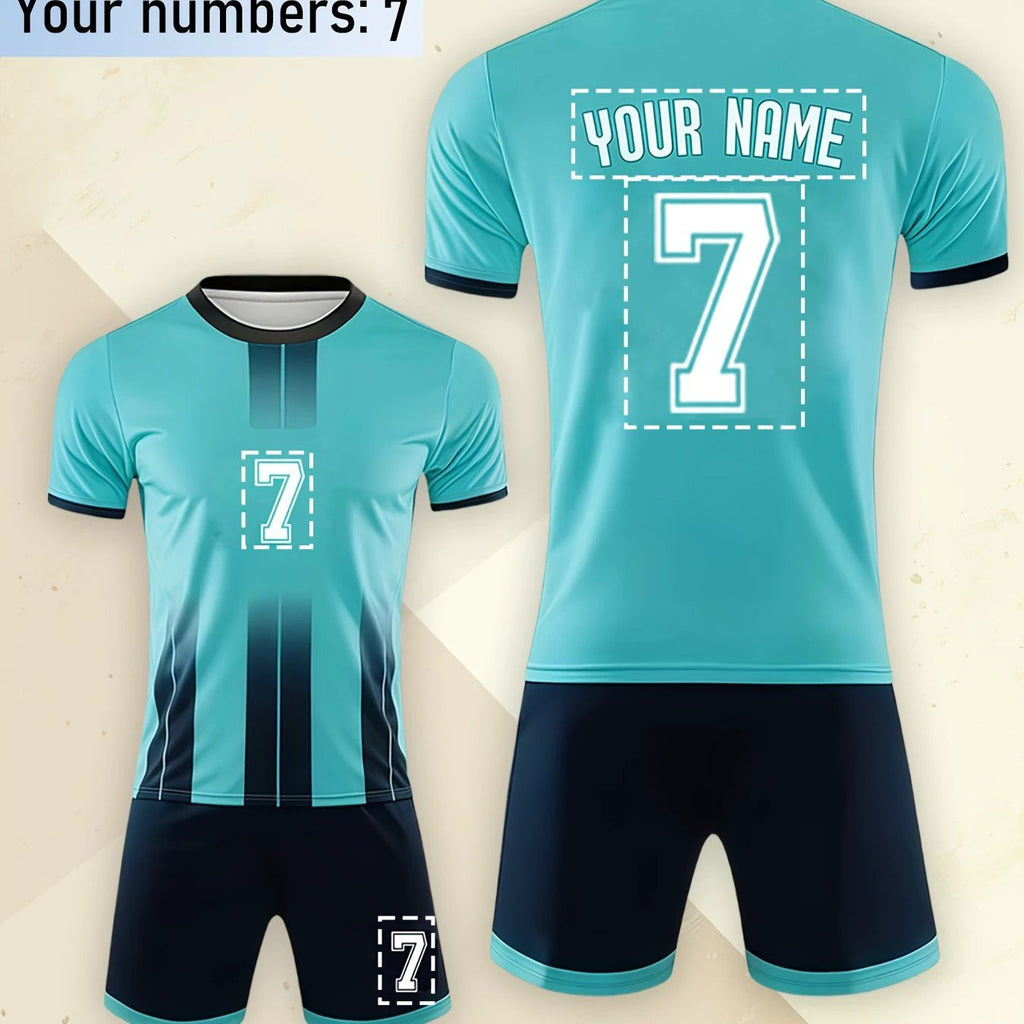 Schnelltrocknendes Fußballtrikot mit Nummern und Namen