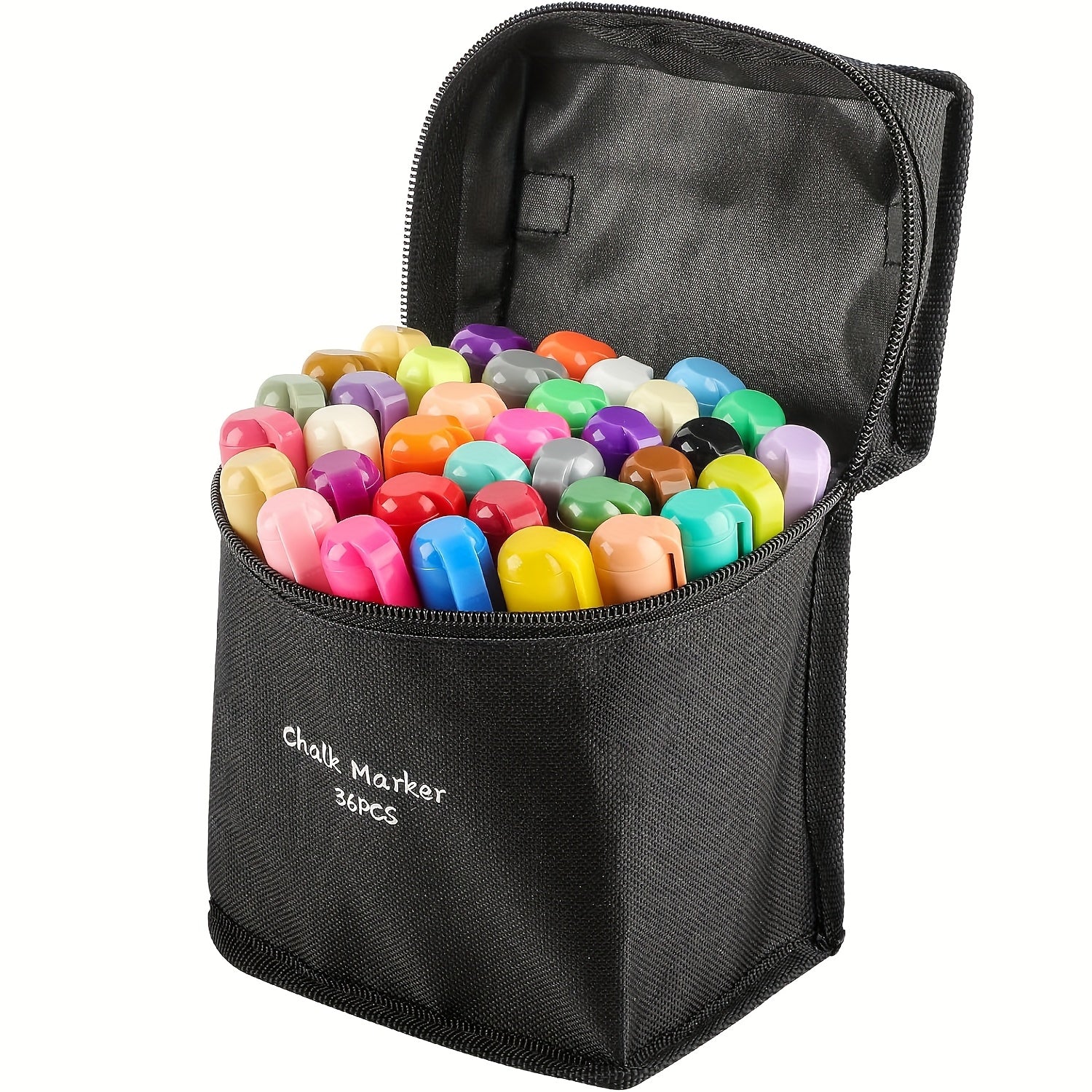 36 Marqueurs Craie Effaçables à l’Eau – Pointes Réversibles Biseautée/Ronde – Pour Tableau, Vitre, Miroir – Encre Lavable by LSDLBoutique.ch