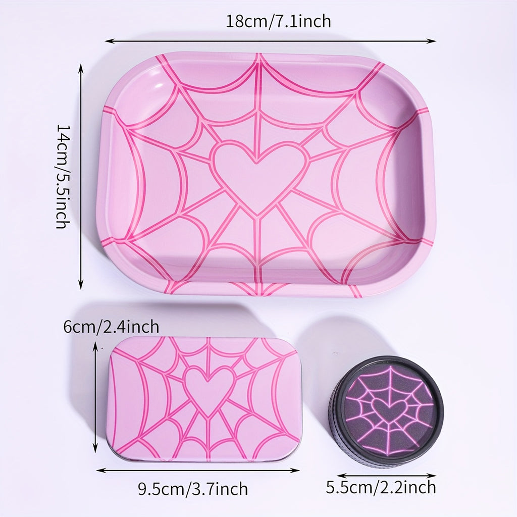 Kit Fumeur 3pcs : Étui Cigarettes, Double Grinder, Plateau Alu by LSDLBoutique.ch