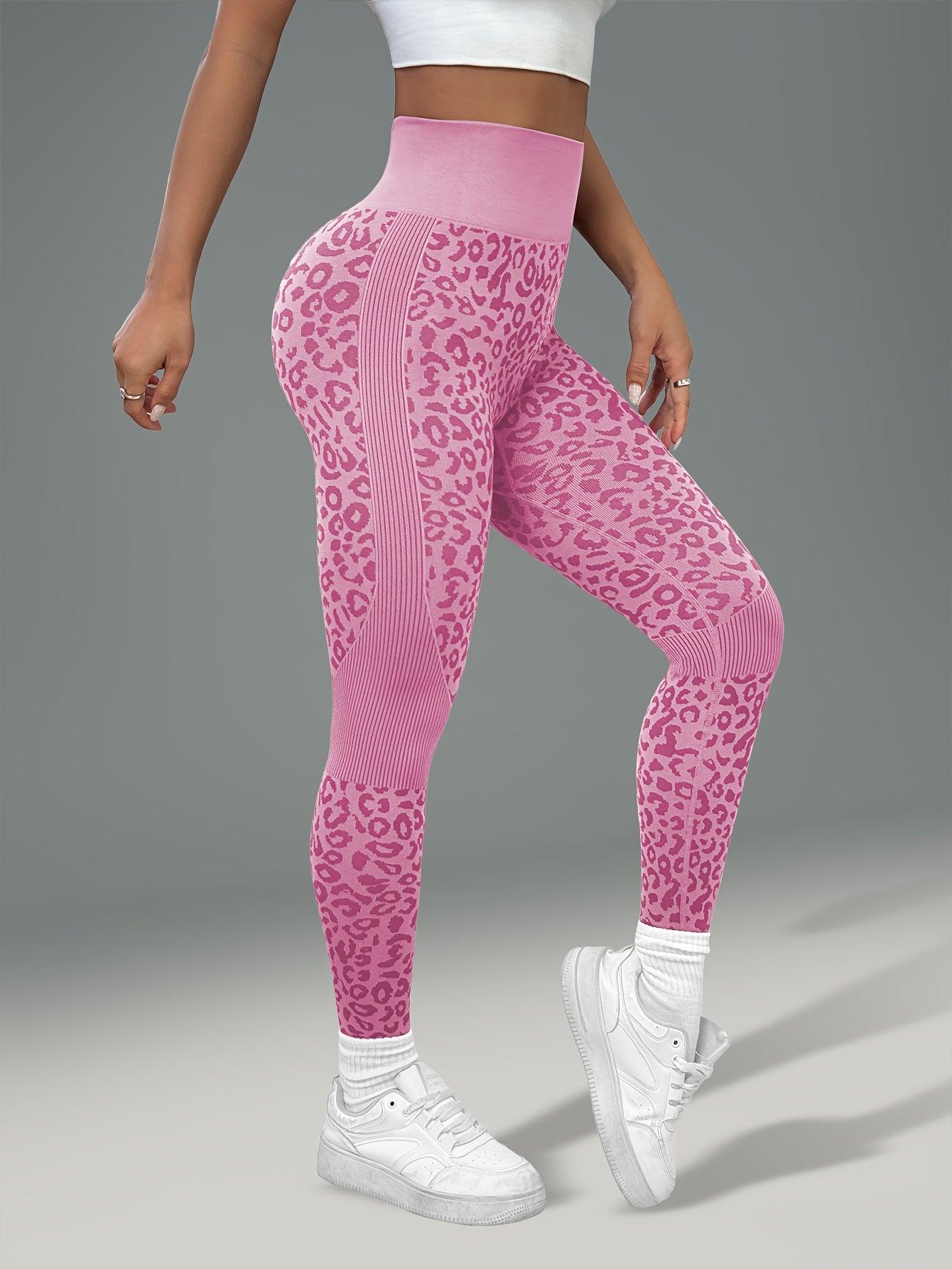 Legging Femme Imprimé Léopard Taille Élastique Antidérapant Stretch Respirant Pour Yoga Et Sport by LSDLBoutique.ch